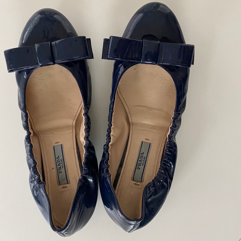 Prada Navy Blue Flats